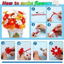 散装纯白色毛根清洁条：500/501/1000/1500 根装，附带分步视频教程，是工艺品制作、毛绒玩具制作、冬季主题装饰、大型 DIY 项目（雪尼尔绒条）、情人节派对装饰和创意学习的理想之选。