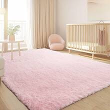 Sour Lemon Rugs Living Room 200x300cm, Grey Area Rugs For Bedroom, Washable Anti Slip Extra Large Shaggy Soft Rug Fluffy Modern Floor Carpets Mat Beside Carpet, Long Runner Rug For Hallway - Pink - View 10