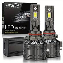 TOAUTO 2 件装 200W 45000LM H1 H4 H3 H7 H11 HB3 HB4 HIR2 汽车 LED 大灯 CANBUS 无故障 6000K 亮度