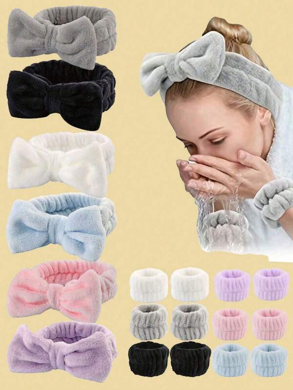 3/2pcs Solid Color Fluffy Facial Headband, Makeup Headband And Wristband Set, Absorbent Headband, Bow Headband, Headband + Wristband, Absorbent Wristband, Reusable Spa Headband And Wrist, Plush Headband, Yoga Headband, Adjustable Headband, Sweatband For Yoga And Sports, Facial Cleansing And Moisture-Proof Wristband, Suitable For Women, Washing And Skin Care, Holiday Gifthair,Hair Accessory,Hair Accessories,Hair Accessories For Women,Fall,Travel,Hair Tools,Accessories Women,Hair Stuff,Fall,Hair,Hair Accessories,Hair Accessories For Women,Travel,Hair Accessory,Hair Accessories Women,Hair Tools,Hair Stuff,Stuff,Beauty Accessories,Gifts,Travel,Gifts For Women,Hair Stuff,Stocking Stuffers