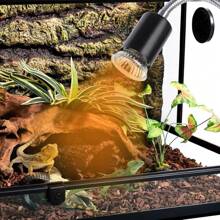 Lampada riscaldante per rettili UVB/UVA regolabile con telecomando, fornita con due lampadine, rotazione a 360°, dimmeraggio della luce diurna, adatta per lucertole, tartarughe e altri rettili.