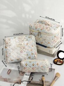 حقيبة مكياج بيج، نمط ملون مجزأ، حقيبة تخزين للسفر، تخزين منزلي، حقيبة تخزين متعددة الوظائف سعة كبيرة، حقيبة مكياج للبنات، حقيبة تخزين مستحضرات التجميل، حقيبة مكياج جميلة للعناية بالبشرة، حقيبة مكياج، صندوق مكياج، حقيبة تخزين المجوهرات، حقيبة فرش، حقيبة فوط صحية، حقيبة سماعات الرأس، محفظة، حقيبة نظارات، هدية عيد الميلاد، هدية عيد الأم، موسم العودة إلى المدرسة، حقيبة طالب، حقيبة ضروريات السفر للمدرسة والعطلات، حقيبة سفر للنساء'