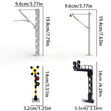 MOC 城市火车轨道过道升降杆路障积木套装，DIY 创意成人建筑玩具，交通道路交叉口