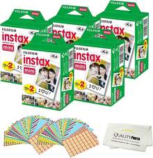 Fujifilm Mini Instant Film For Fujifilm Mini 8, 9 11 Cameras Bundled With Custom Frame Stickers And Quality Photo Microfiber Cloth (100 Films) - 100張 - 查看 1