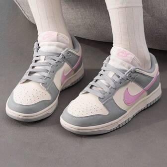 Nike Zapatillas bajas retro clásicas Dunk Low en azul y blanco para hombre y mujer