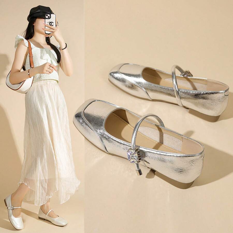 Women Flats - Bạc - Xem 1