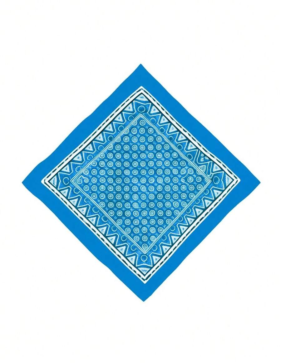 Don Calcetin 12 Paliacates Pañuelo Pashmina Bufanda Algodón Alta Calidad - Azul acero - Ver 1