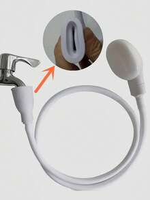 便携式水槽龙头淋浴喷头，多功能橡胶软管淋浴喷头，安装简便，用途广泛，适用于浴室水槽和花园水管连接，可用于洗发、宠物洗澡、房车浴室和家庭使用，也适用于户外淋浴和圆形水龙头，同时也是节日送礼佳品。 - 彩色 - 查看 3