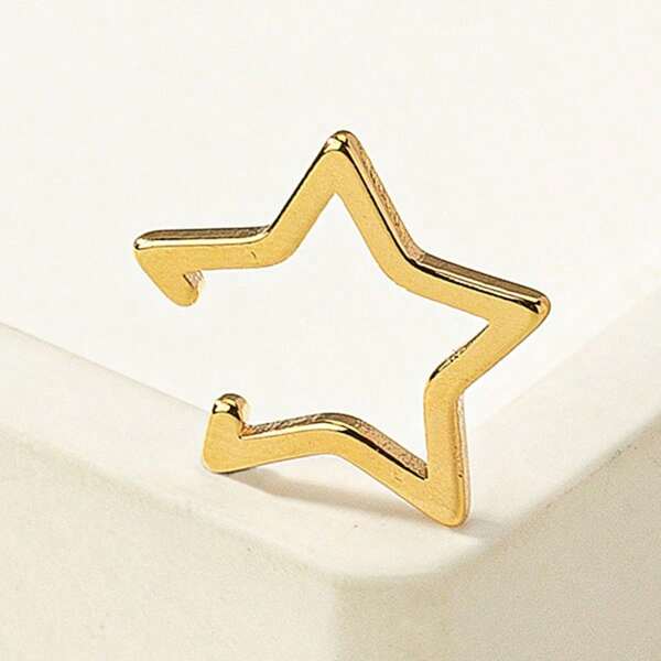 1 Stück minimalistischer geometrischer Stern Ohrclip/Nasenclip