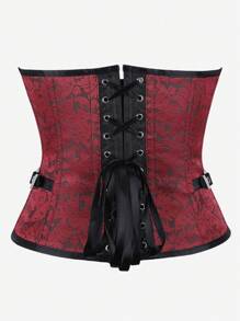 哥特朋克风格胸衣，棕色，短腰紧身衣，腰部训练器，万圣节适用
