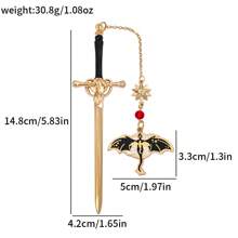 1/5PCS Fantasy 4th Wing Dragon Metal Bookmarks Dragon Themed Party Favors For Dragon Lovers Book Fans Reading Accessories Fantasy Gifts For Fiction Fans Freshman Week Opening Season Gifts Study Stationery - one-size - View 22