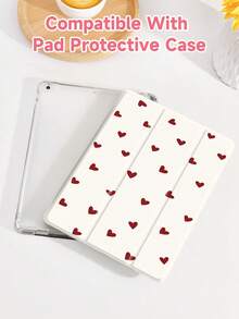 Ayotu 红色小心心 iPad 保护套，兼容三星 Galaxy Tab/iPad/Kindle，兼容 iPad 第 9/8/7 代 10.2 英寸，iPad (A16) 11 英寸第 11 代 2025，兼容 Kindle Paperwhite 第 12 代 2024，Kindle（第 11 代）2022 年发布，具有自动唤醒/睡眠功能，四角防摔，甜美俏皮的平板电脑保护套
