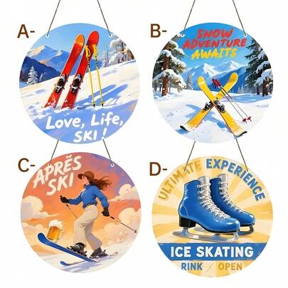 1PC Vintage Ski Acr…