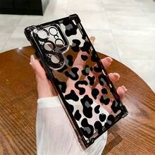Funda de teléfono con patrón de leopardo negro Y2K para Samsung Galaxy S25 S24 S23 S22 S21 FE Ultra Plus 4G 5G, a prueba de golpes, transparente y suave - Colores mixtos - Ver 1