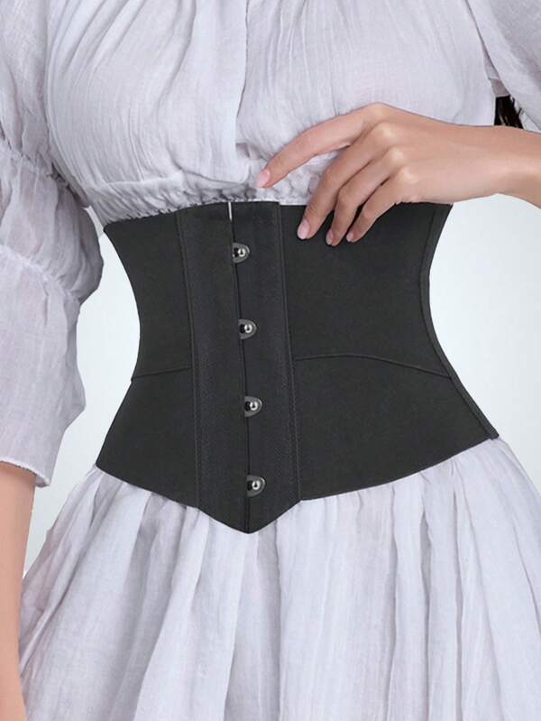 Vintage Short Corset Top Women Lace Court Corset Waist Trainer Tummy Wrap, Tummy Control Slim Girdle Belt Cincher, Women's Underwear & Shapewear