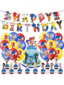 Disney Christmas Decoration Party Set Anime Figure Image Birthday Party Scene Decoration Banner Cake Topper CupCake Toppers Hanging Swirls Party Gifts