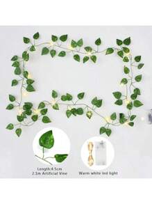 1PC/3PCS/5PCS 假植物-叶藤灯条，人造花，家居，餐厅，客厅，户外花园装饰，插花艺术，摄影道具，秋季，春季，花瓶，花墙，花环，新娘花束，婚礼装饰，DIY 花环材料，生日派对装饰材料，家居装饰配件，情人节，新年礼物