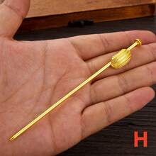 1 peça de grampo de cabelo com design minimalista clássico e flor vazada, cor dourada, acessório de cabelo diário para mulheres do Oriente Médio, joia para festa de aniversário de menina árabe africana, presente de casamento