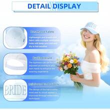 The Bride's Truck Cap PreWedding Party Decorations The Bride's Headpiece The Bridesmaids' Gifts The Wedding Hat-0089 - 藍色 - 查看 4