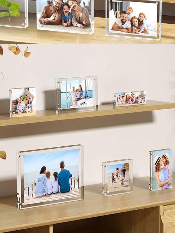 Acrylic Strong Magnetic Photo Frame, Clear Display Stand, Crystal Photo Frame, Idol Card Magnetic Sign, Price Tag