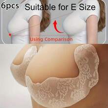 2 Pieces Of Invisible Bra Tape To Prevent Sagging, Push-Ups, Bra Lift And Support Bust, Sticky Cover, Silicone Swimsuit, Wedding Underwear - 肉色 - 查看 5