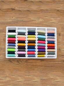 39 carretes de hilos de coser de colores surtidos, hilos para costura y manualidades del hogar - multicolor - Ver 9