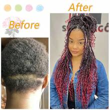 10/14/18/22 Inch Goddess Locs Crochet Hair Faux Locs Crochet Hair Pre Looped River Locs Crochet Hair With Curly Ends, Tbug