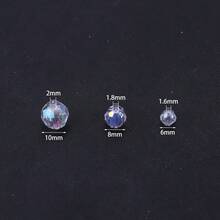 100 件/包亚克力镀 AB 色刻面圆珠，多款式散珠，时尚闪亮白色 DIY 珠宝制作用品，适用于手链、项链、吊坠、装饰品