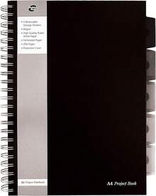 Pukka Pad, A4 Executive Project Notebook 3-Pack - 29.7 X 21cm - Wirebound Notebook With 8mm Feint Ruled Lines On 80GSM Paper - Includes 5 Repositionable Dividers With Storage Pockets - 250 Pages - Pack Of 1 - View 12