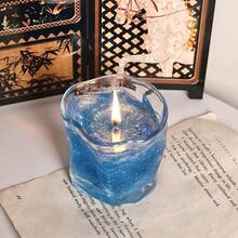 1pc Handmade Summer Beverage Scented Candle, Niche Appearance Fragrance, Blue Ice Cube Soy Wax Candle, Exquisite Gift, Girly Aroma Candle, Ethereal Atmosphere Birthday Gift For Friend - Multicolor - View 17