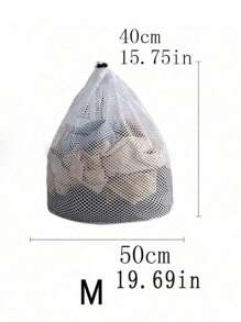 1pc Laundry Wash Bag With Drawstring And Honeycomb Mesh For Delicates, Thick Fine Mesh Washing Machine Bag, Hanging Mesh Laundry Hamper, Multi-Functional Clothes Storage Mesh Bag, Wall-Mounted Changing Clothes Bag, Large Dirty Clothes Storage Laundry Bag For Bathroom, Apartment, RV, College Dorm, Laundry Organization For Bathroom Bedroom Travel Essentials Travel Accessories Vacation Summer Holiday Back To School