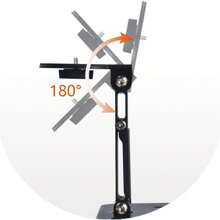 3-In-1 Projector Stand Table, Desk, Wall And Ceiling Mount With 1/4-Inch Screw, Foldable, Easy Setup, Compact Portable, Height Adjustable And Compatible With Most Projectors For Home,Outdoor,Office