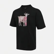 Nike Camiseta de manga corta con cuello de punto para hombres AS NC GOAT SS CREW, TIF0787-010 - Negro - Ver 1