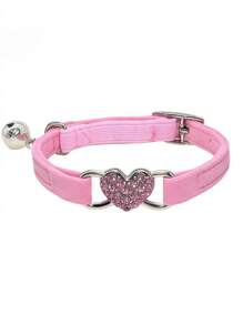 Adjustable Soft Pet Collar With Bell – Stylish For Small Dogs, Cats, And Kittens