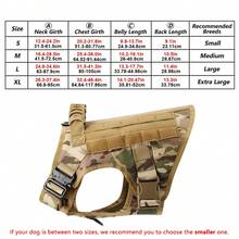 4pcs Tactical Dog Harness Set With Adjustable Training Vest, Leash, Collar, Water Bottle Holder And Waist Bag For Small, Medium And Large Dog Breeds - Durable Nylon Fabric With Heavy Duty Metal Buckles - 偽裝 - 查看 3