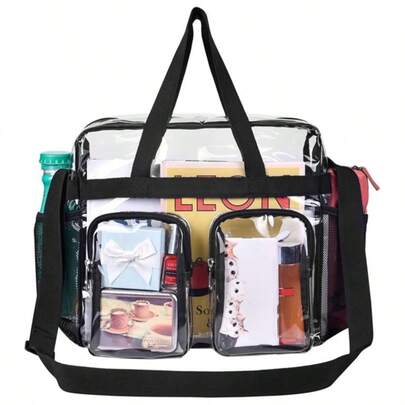 Waterproof Clear Tote Bag For Sports Games Gym ,Fashionable Transparent, Clear Waterproof Bag For Women, Perfect For Summer, Vacation & Beach, Waterproof, Sandproof Transparent Bag, Beach Sports Picnic Snacks Clear Purse For Women,Tready Clear Book Bag