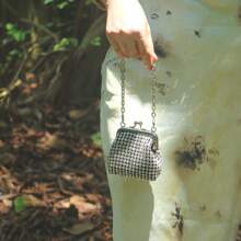 Dancing Engine حقيبة مسائية فاخرة مصممة مرصعة بالراين ستون، حقيبة يد مصنوعة يدويًا، حقيبة سهرة، حقيبة حفلات، حقيبة كتف صينية