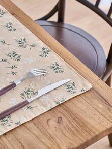 1/4/6/12pcs Yellow Ditsy Floral Double Layer Placemats, Bohemian Style Kitchen Dining Table Decor Coasters For Cups, Bowls, Plates, Suitable For Holidays, Parties, Dinners, Home Decoration - Multicolor - View 8