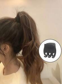3 件套哑光黑色极简迷你三爪发夹，适用于高马尾、半顶梳发型和全头造型，是多功能发饰、节日必备发夹和发束固定器，适合日常佩戴。时尚发夹秋季配饰 - 黑色 - 查看 6