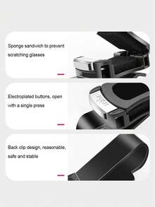 2PCS Sunglasses Holders For Car,Car Sun Visor Sunglasses Clip,Multi-Functional Eyeglasses Holder Clip,One Handed Operation Sunglasses Clip For Car Visor,With Sponge Padding,Upgrade Super Magnetic Glasses Car Holder,New Sunglasses Holders, Car Visor Accessories, Leather Eyeglass Hanger Clip Car Accessories Interior Gift,For Enhanced Safety And Minimalist Style,For Different Size Eyeglasses,For Women Men