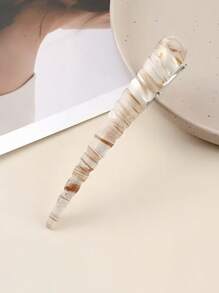 1 件女士创意个性化发夹，新款 PVC 不对称条纹简约百搭发夹，适合日常、通勤、校园、派对、度假、旅行、摄影、爪夹、发夹、发夹、发夹、发夹、发夹