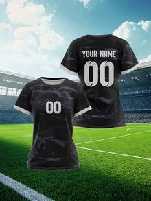 2025 Personalisiertes Sportjersey, Damen Kurzarm Sportbekleidung für Team, Verein, Training, Personalisierter Name & Nummer vorne & hinten, atmungsaktiv, bequem, geeignet für Alltag, Casual, Party, Stylisch, Mode, Hipster, Casual, Minimal Chic, Personalisiert, Maßgeschneidert, Einzigartig, Herren Kostüme, Kapselgarderobe, Herren Basic/Streetstyle, Ideale Geschenke für ihn, Freund, Familie, Freunde, für Geburtstage, für Urlaub/Feiertage, für Schule/Wettkampf, für Sport/Klettern, Damen Sport- und Freizeitbekleidung Sommer - Verschiedenfarbig - Übersicht 5