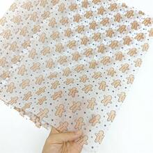 60/30/10 Fogli di carta sottile con motivo uomo pan di zenzero natalizio - 50,8x35,56 cm con disegno pan di zenzero e pois, leggera protezione per imballaggio regalo, protezione per articoli fragili, decorazioni natalizie (righe a bastoncino di zucchero, stelle blu), decorazioni pan di zenzero, confezione festiva, stile festivo, confezione stagionale, decoratori festivi, organizzatori di feste Natale Decorazioni natalizie Pigiami natalizi Regali di Natale Decorazioni natalizie