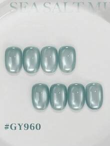 NAI SHI Nail Polish 6PCS/15ML Capacity 2025 New Valentine's Day Gift, Spring, Summer, Autumn, And Winter Sea Salt Mint Translucent Blue-Green Glass Bead Cat-Eye Gel Nail Polish. Vibrant Colors For Summer And Autumn - Multicolor - View 13