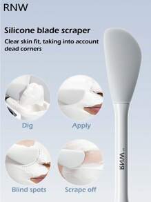 RNW Facial Cleansing Brush, Dual-Sided Silicone Pore Cleanser, Manual Foam Maker Soft Bristle Face Scrubber For Massage