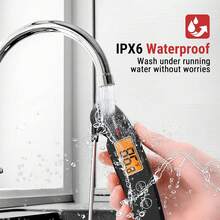 ThermoPro TP605 - Termómetro digital de lectura instantánea para cocinar, termómetro de alimentos impermeable con retroiluminación y calibración, sonda digital para cocina, parrilla al aire última - 1 - Ver 5