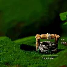 1pc Miniature Wonderland Well Statue - Handmade Resin Collection Micro Landscape Decoration - Charming Outdoor Wonderland Sculpture - Suitable For DIY Gardens, Plants, Home And Lawn Decoration.Random Style Delivery