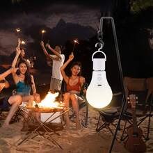 1 个 USB 可充电 E27 灯泡，无线 RGB 光源灯泡，LED 变色灯泡带遥控器，适用于户外运动、露营、钓鱼、应急、酒店、帐篷