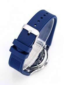 Reloj de cuarzo clásico de negocios resistente al agua y luminoso con fecha para hombres DENVOSI - Plateado - Ver 9