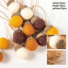 6/12 buc ghindă din pâslă ornamente feltru ghindă minge ghirlandă toamna Ziua Recunoștinței agățat decor Crăciun casă de la țară șemineu decor de perete